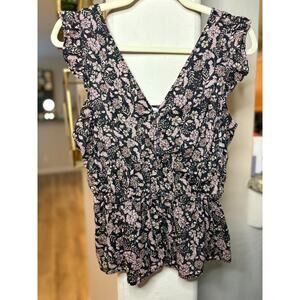Cute Summer Floral Old Navy Crop Top Size M 6-10